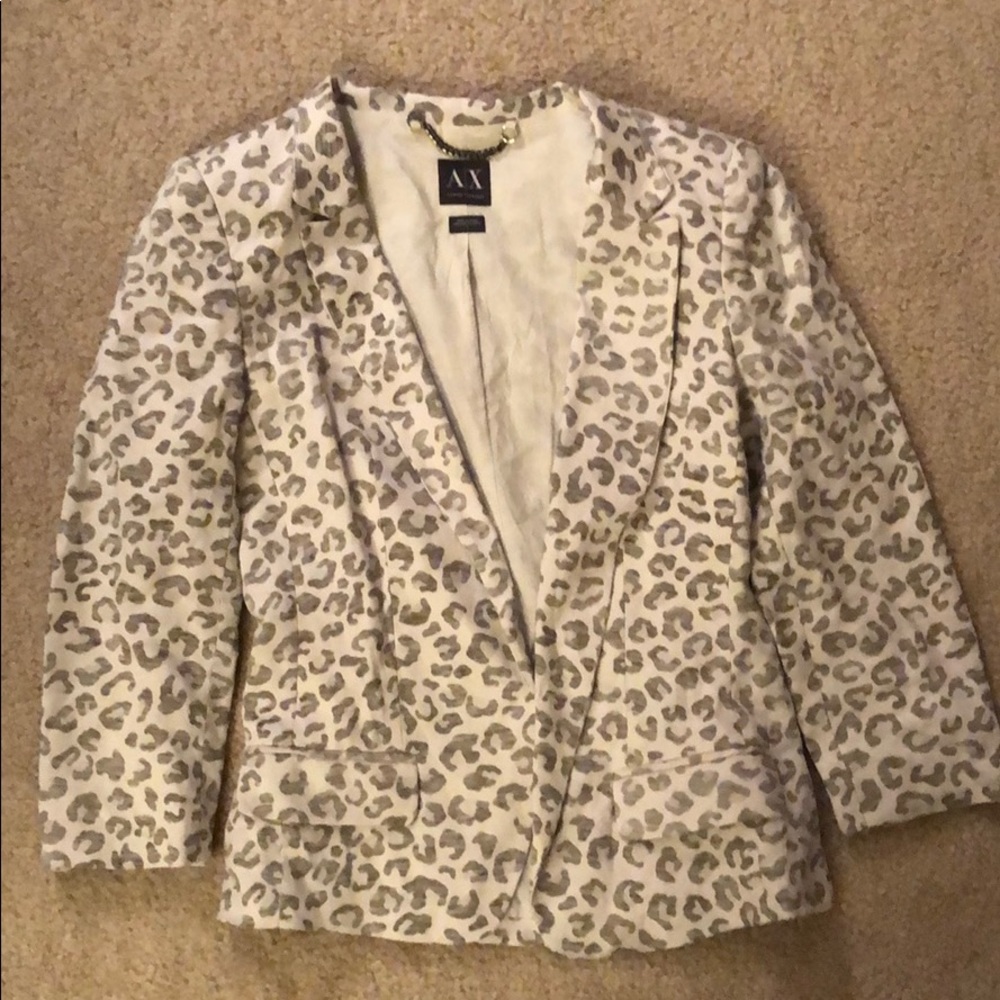 Cheetah print blazer